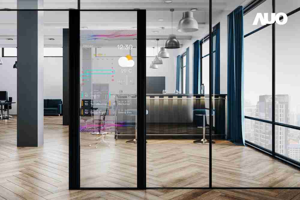 60吋Micro LED透明窗屏显示器，，可依需求调整并延伸应用于不同场域，，包括汽车侧窗或家庭玄关、、、智慧橱窗、、商业展示等面向，，，，提供丰富的信息娱乐内容