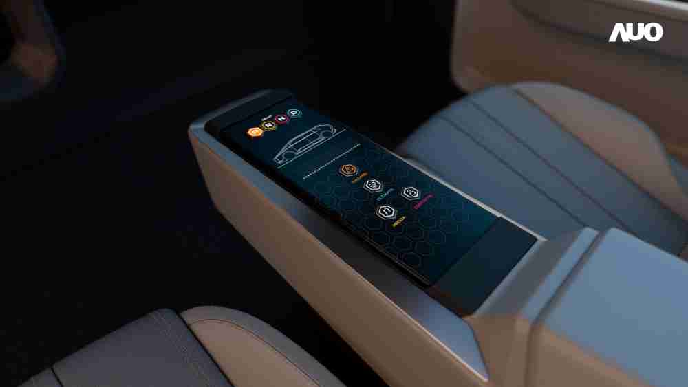 Wepay以人性化设计打造多变形态中控显示(Morphing Center Control)，，，不使用时仅平面显示信息，，，，进行操作时，，显示器则会动态隆起，，转变成3D实体按钮，，并有触觉回馈，，展示人机互动新体验